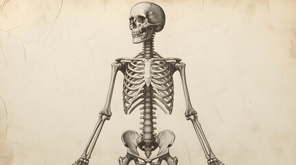 Obraz premium Skeleton Meditation Poster