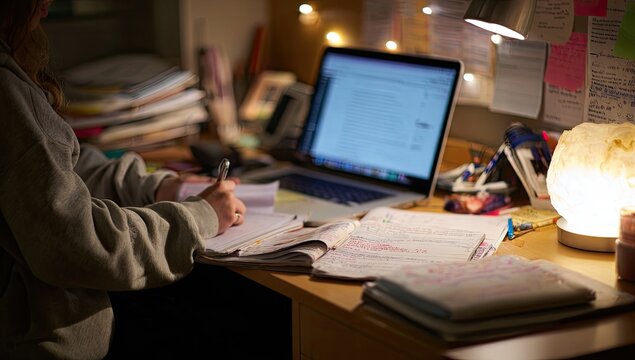 Student working late at night (1) - Powered by Adobe