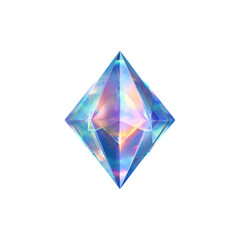 Iridescent Gemstone  A 3D Render of a Sparkling Crystal