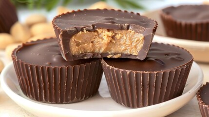 Sinfully delicious chocolate peanut butter cups filled with a rich homemade peanut butter filling.