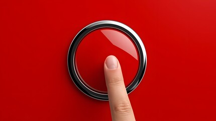 Red Button with Touchpad
