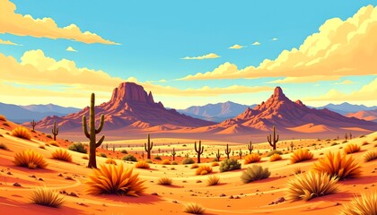 Bold Desert Landscape with Warm Tones and Natural Harmony