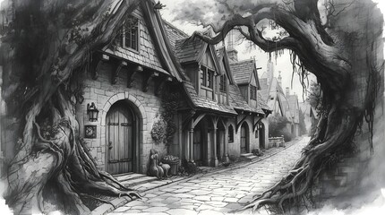 Whimsical Artistic Alleyway