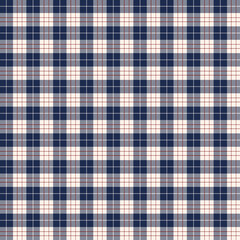 Classic navy and cream plaid pattern offers timeless style for modern designs and cozy home decor projects.