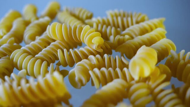 close-up view of fusilli