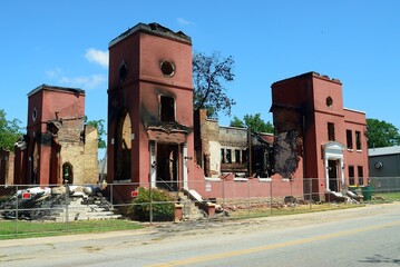 Church destroyed by fire
