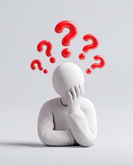 Contemplation: A 3D Render of Uncertainty