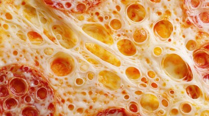 melted cheese pizza close up