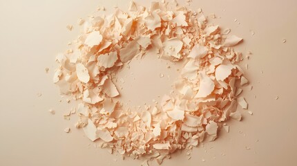 Decorative Dusting Wreath with Cracked Egg Shells