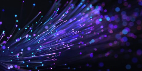 Fototapeta premium Abstract fiber optic light display (1)