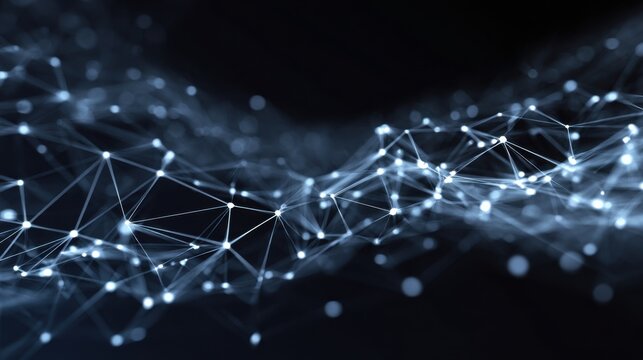 glowing network plexus abstract art