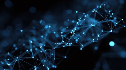 glowing blue network connections abstract