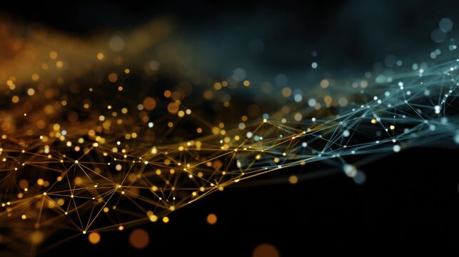 glowing network abstract connections - Powered by Adobe