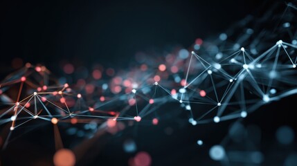 glowing network abstract background