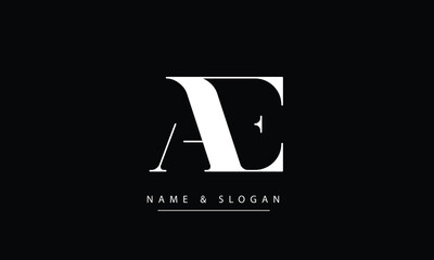 AE, EA, A, E Abstract Letters Logo Monogram