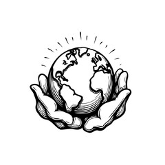 Hands holding earth: A symbolic gesture of protection, conservation, and global responsibility towards our world