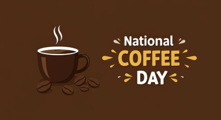National Coffee Day Vector Illustration with Coffee Cup and Typography – September 29 Celebration