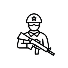 Icon of a soldier holding a rifle