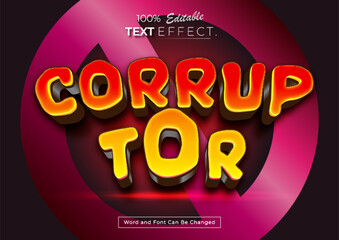 3D Corruptor Text Effect