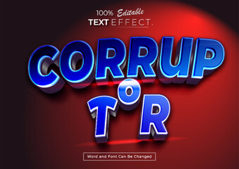 3D Corruptor Text Effect