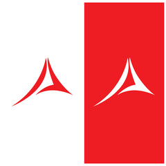 Obraz premium Logo design abstract template initial letter A element with geometry. Modern and minimalist artistic