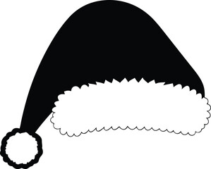 santa hat icon, Santa Claus Christmas hat icon