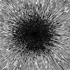 Obraz premium Abstract black and white burst vector design radial lines explosion effect graphic element background illustration