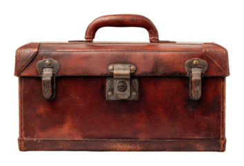 Crafting tools vintage toolbox home workshop rustic settings isolated on transparent background