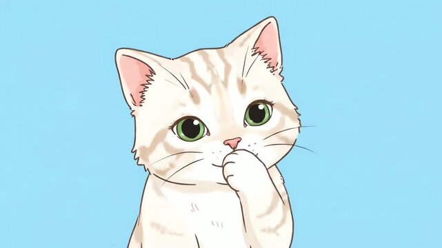 Adorable Kitten: Playful Paws & Sweet Gaze, Animated Charm