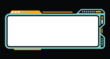 abstract flat color futuristic rectangle lower third bar name