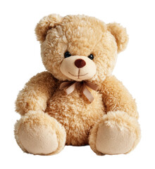 Fototapeta premium Cute sitting comfortably at home soft toy warm isolated on transparent background