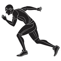 Obraz premium Athlete sprinting