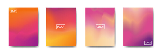Fototapeta premium Modern Gradient Design Covers for Branding and Print