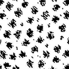 Abstract pixelated black and white pattern design for modern backgrounds and digital art projects usage
