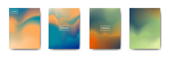 Set of Abstract Gradient Cover Designs for Creative Projects