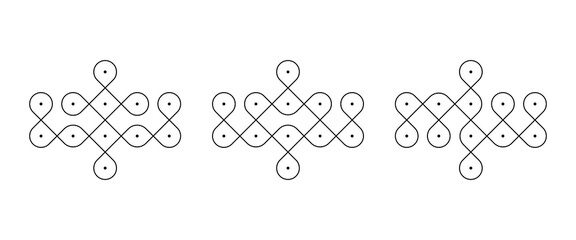 Easy Kolam to draw on daily basis!