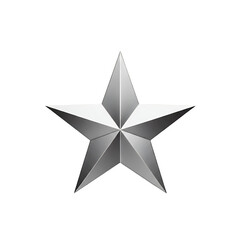 Obraz premium Silver Star Icon Isolated on Black Background for Business and Design Projects