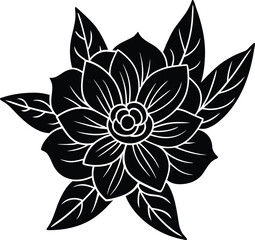 flat-flower-vector-illustration--minimal-line-art