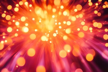 An explosion of joyful light like cosmic fireworks illuminating a vibrant dawn spreading warmth and hope with radiant