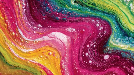 vibrant swirling paint colorscape