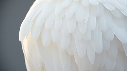 Obraz premium Close-up of delicate white feathers, highlighting nature's elegance and intricate beauty.