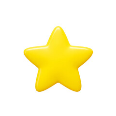 Obraz premium Yellow Star Icon Isolated on White Background for Website Design and Marketing Materials