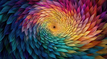 Obraz premium vibrant swirling colorful petals