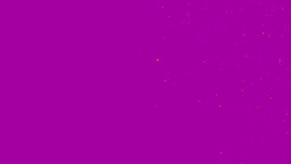 Texture video with floating orange specks on a solid purple background. This looping motion graphic is ideal for overlays, backdrops, and dynamic video projects for a grunge feel.
