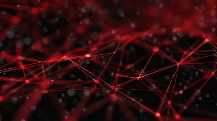 red network glowing connections abstract