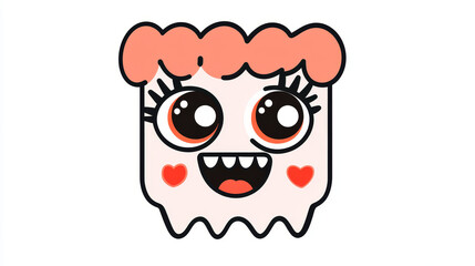 Fototapeta premium Adorable cartoon character design. Cute kawaii style perfect for children's content.