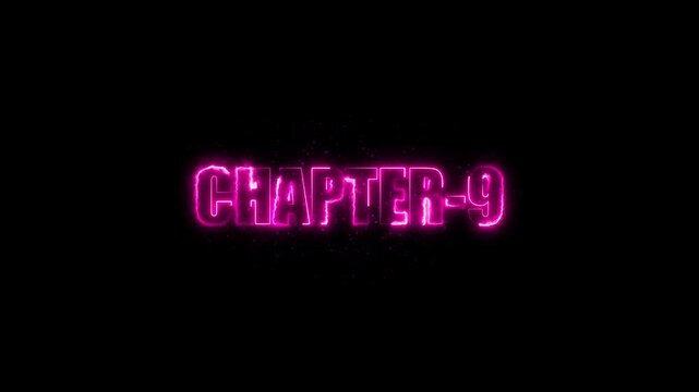 Pink Neon sign chapter 6 animation on black background.