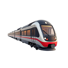 Modern train set on a black background.