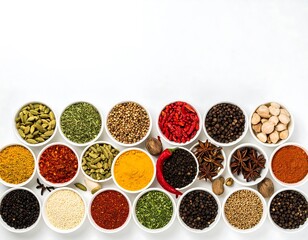 Fototapeta premium Spices in small bowls