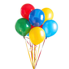 and keyword list based on the image.. Balloons Gathered, Celebration, Party Occasion, Bright Colors, No Specific Place.